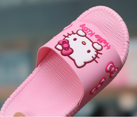 Sanrio - Sandalias para Niñas Hello Kitty Face Pink Ribbons